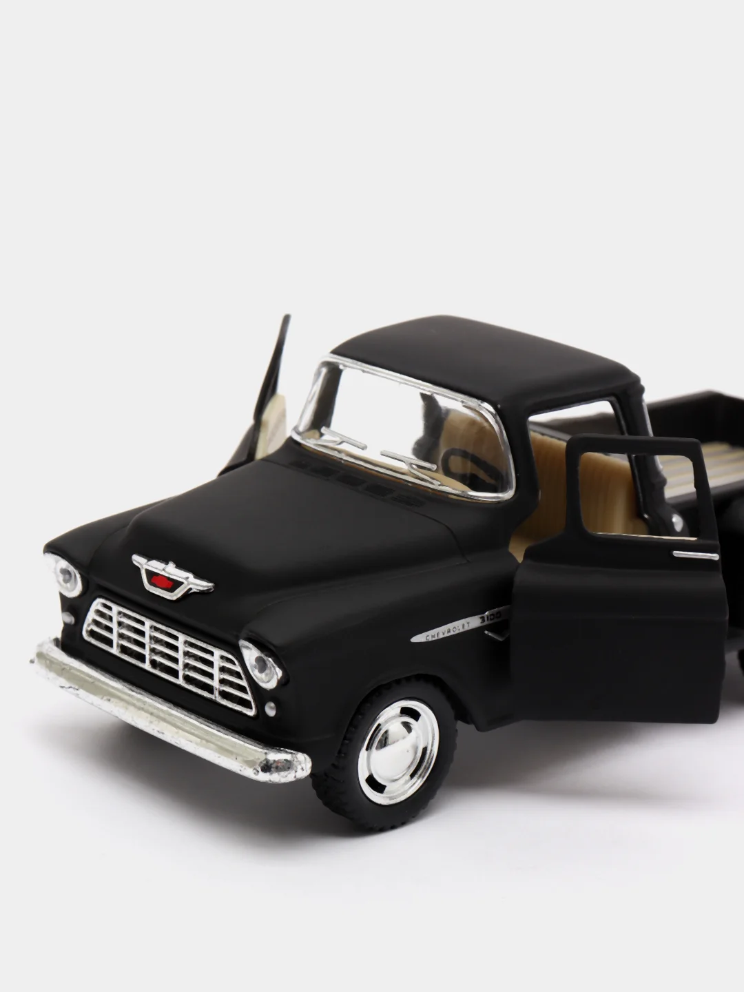 Черный металлическая машинка 1955 Chevy Stepside Pick-up (Матовая) KT5330DM