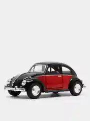 Черный 1967 Volkswagen Classical Beetle (окрашенные двери) KINSMART KT5373D