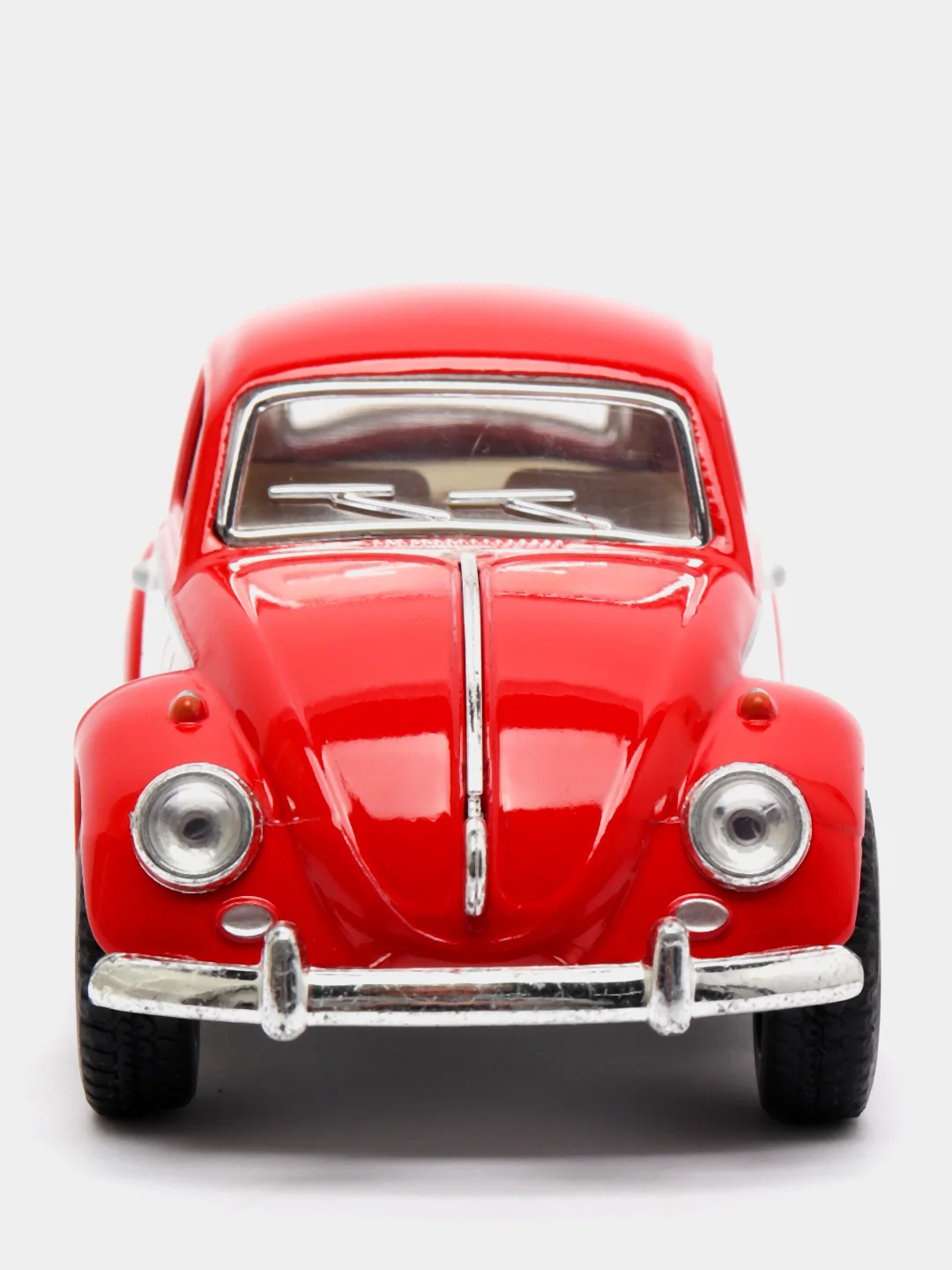 Красный 1967 Volkswagen Classical Beetle (окрашенные двери) KINSMART KT5373D
