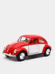 Красный 1967 Volkswagen Classical Beetle (окрашенные двери) KINSMART KT5373D