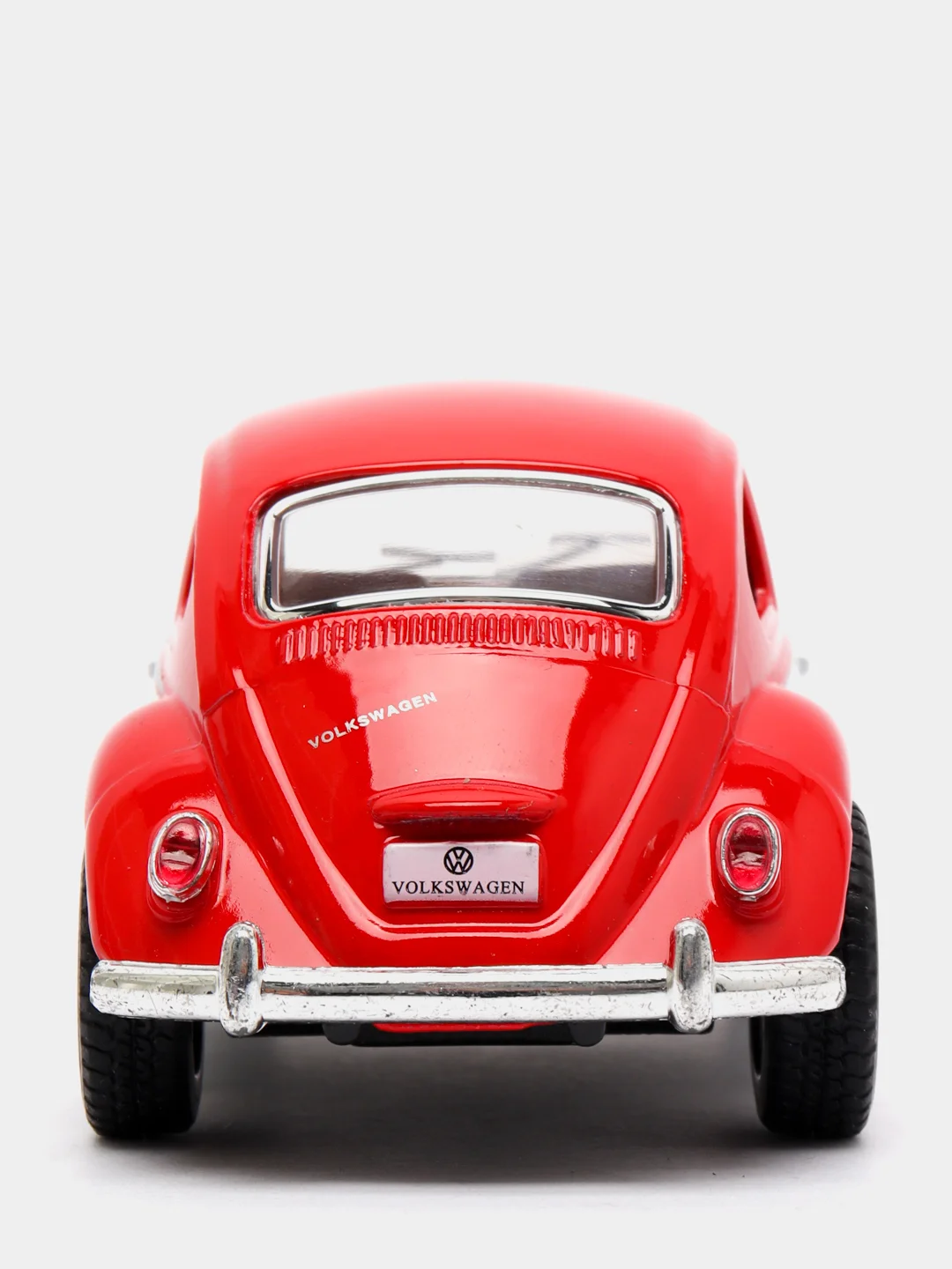 Красный 1967 Volkswagen Classical Beetle (окрашенные двери) KINSMART KT5373D