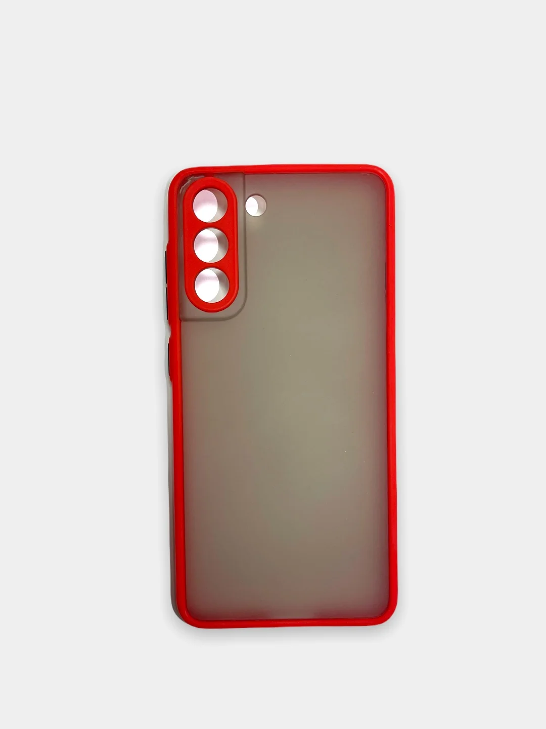 Красный чехол для Samsung Galaxy S21 FE матовый пластиковый