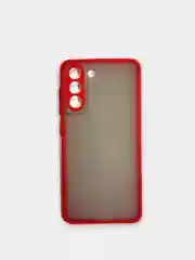 Красный чехол для Samsung Galaxy S21 FE матовый пластиковый