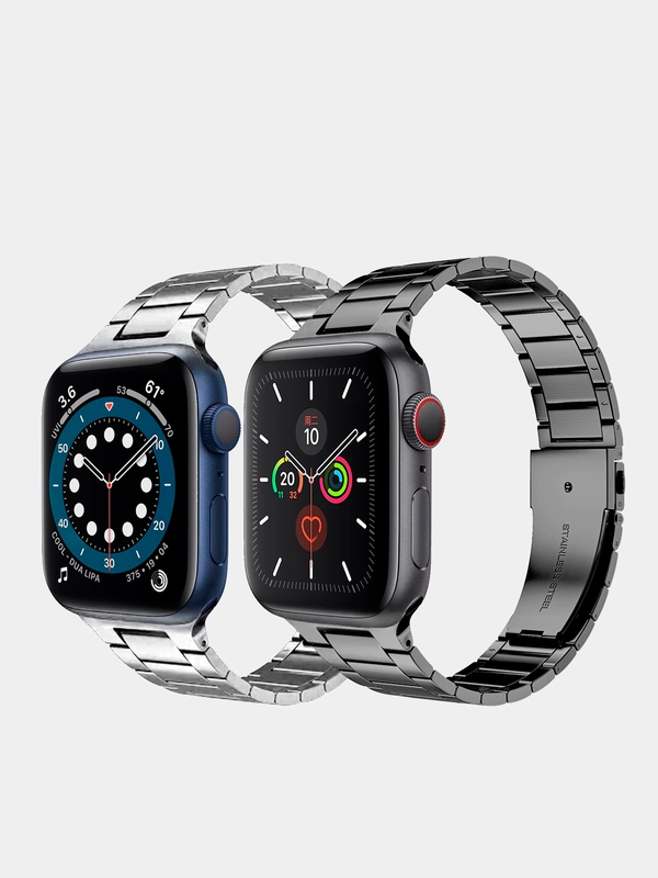 Металлический ремешок для Apple Watch 38, 40, 41, 42, 44, 45, 49 мм стальной браслет