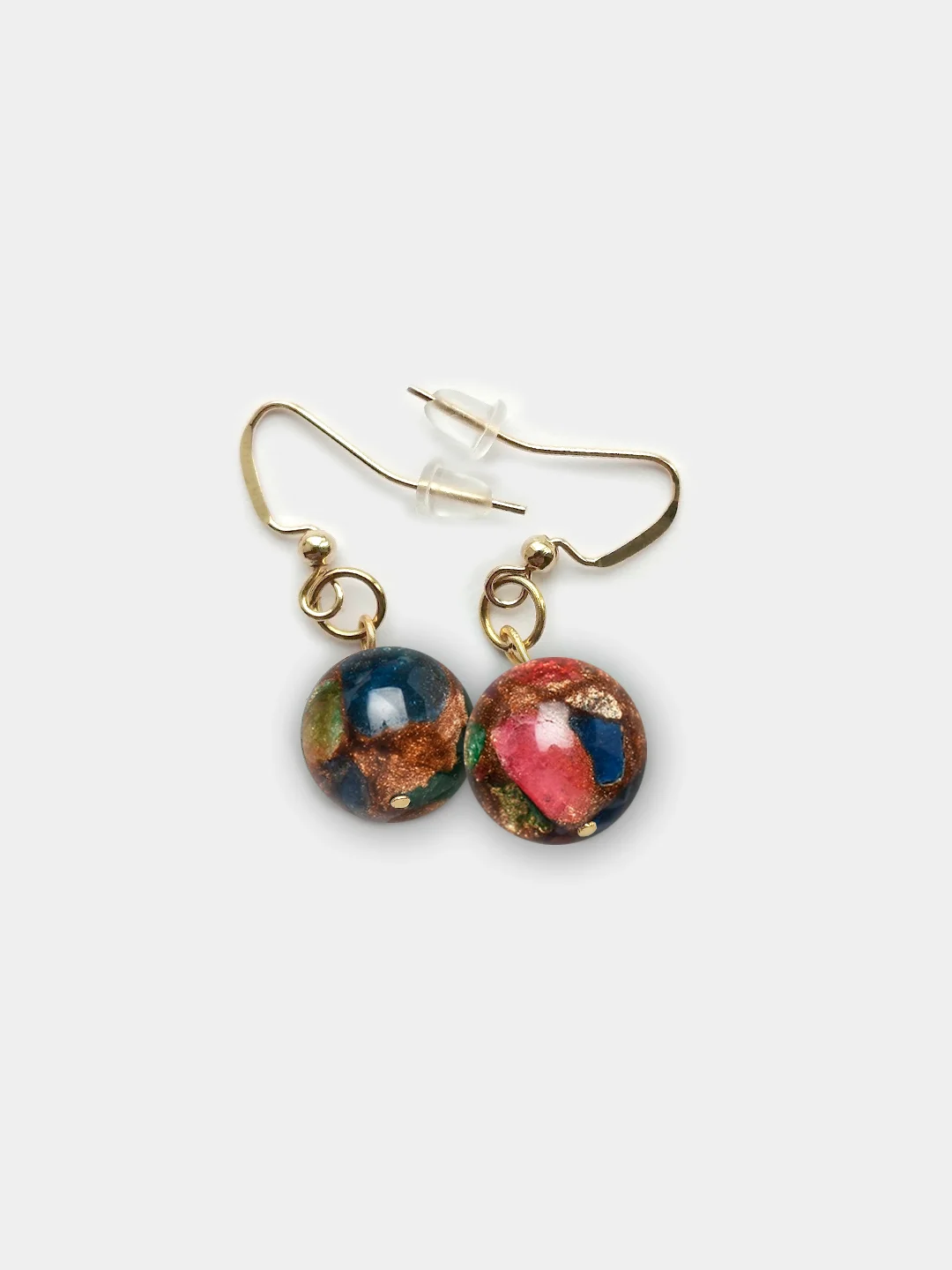 Серьги Шарики из камня