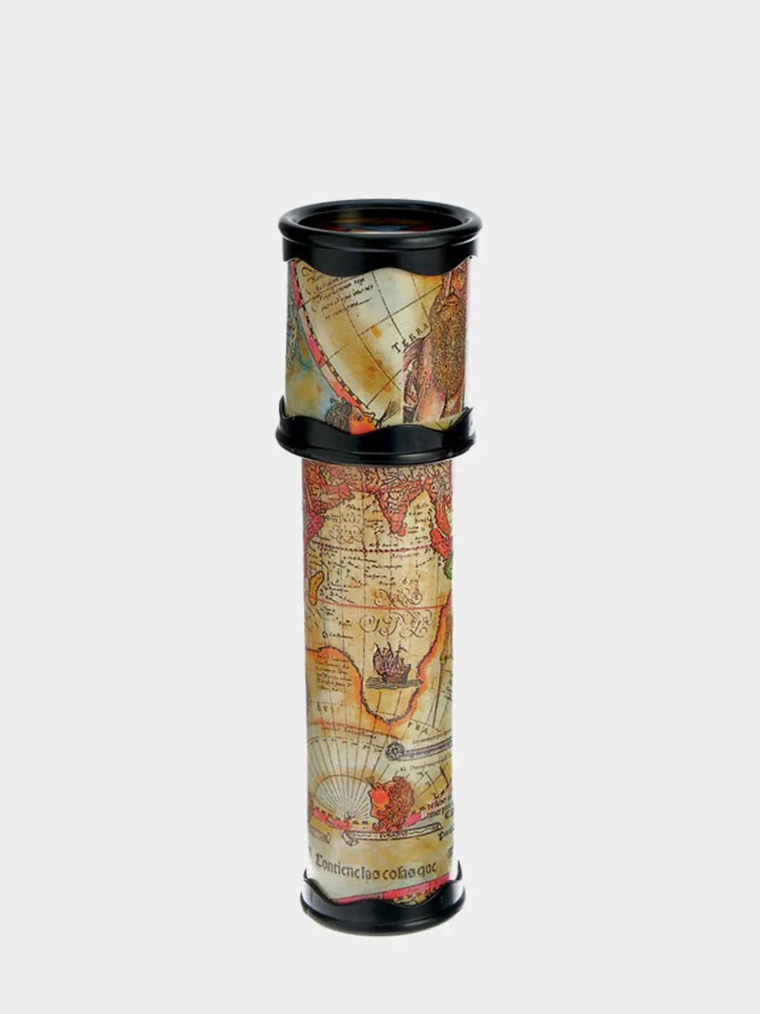 Бежевый калейдоскоп Карта мира, 20 см,  (цвет и рисунок микс)