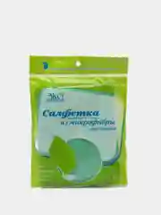 Салфетка хозяйственная Комус "ЭкоКоллекция", микрофибра, зеленая, 30x30 см, 1 штука