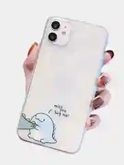 Белый чехол Динозаврик для iPhone 11, 12 Pro Max