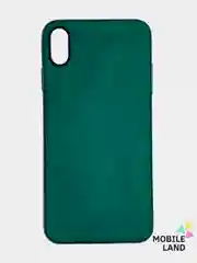 Зеленый чехол IPhone 11 / 11ProMax / 12 / 12ProMax / X / XS / XS Max силиконовый, имитация кожи