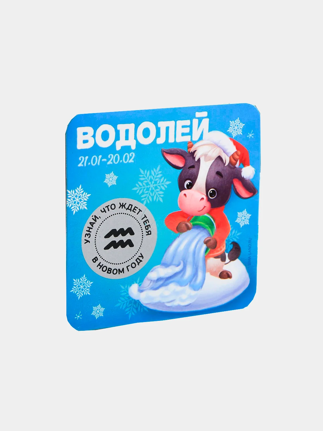 Магнит на холодильник для подарка на Новый год, 8*8 см
