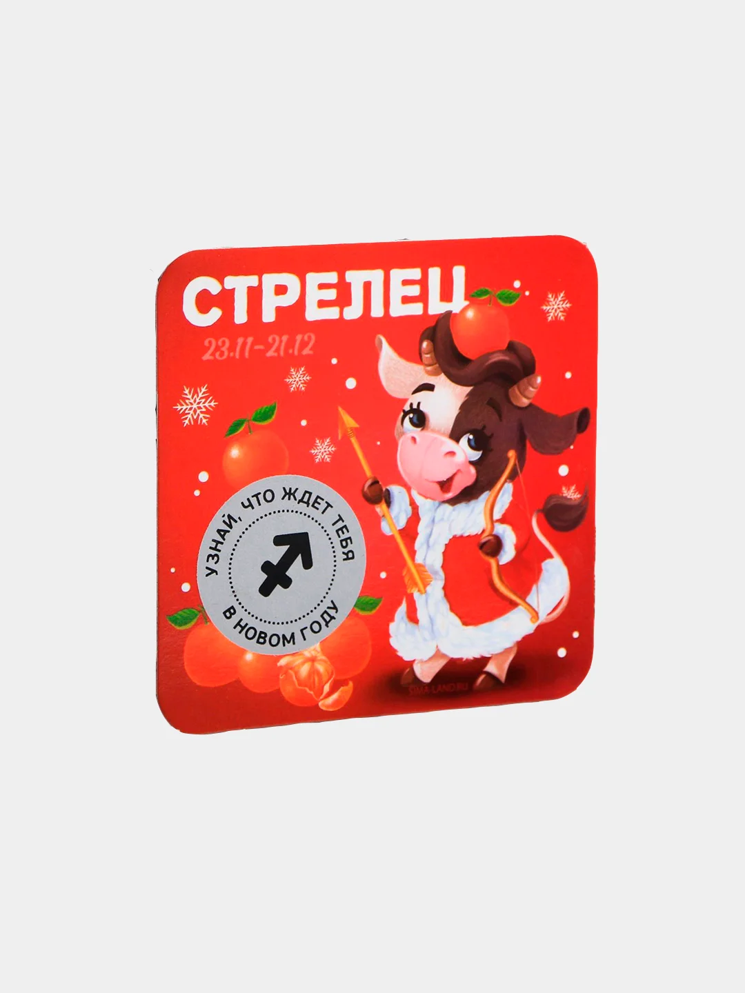 Магнит на холодильник для подарка на Новый год, 8*8 см