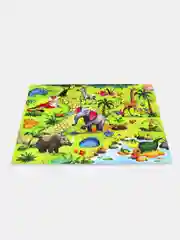 Развивающая детская игра Zoo. Набор книга+пазл+фигурки "Мой сафари-парк". Проф-Пресс