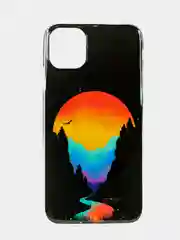Хаки силиконовый чехол с принтом для iPhone 12, 12 Pro с принтом рисунком