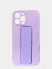 Лавандовый чехол iPhone 13 (6.1), 13 Pro Max (6.7) силиконовый под кожу с подставкой