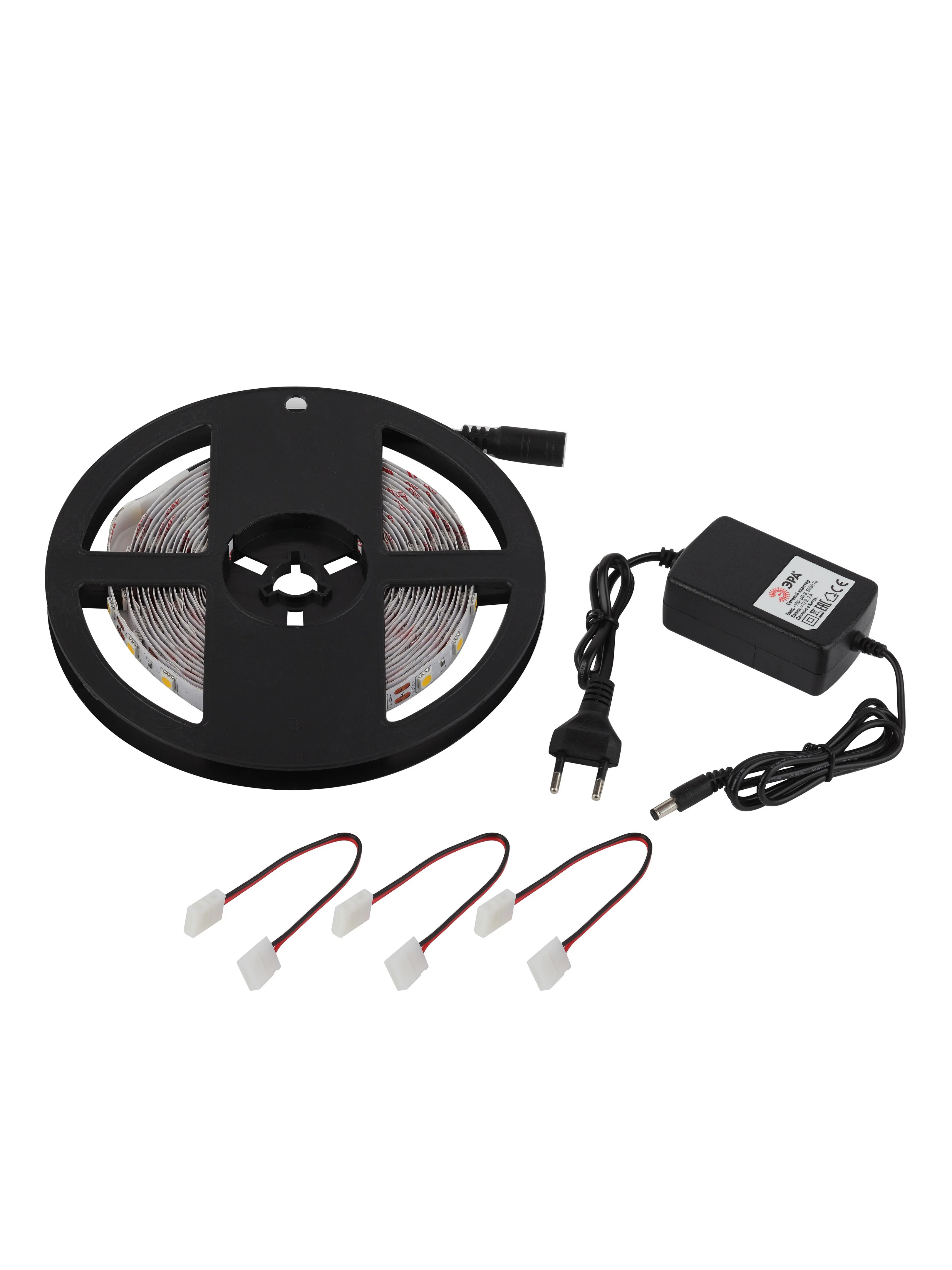 Лента светодиодная комплект ЭРА 5050kit-14,4-60-12-IP20-2700-5m