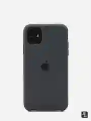 Угольный чехол Silicone case для iPhone 11 с открытым низом