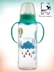 Бежевый меланж бутылочка для кормления детская с ручками / 250 мл / Best for kids