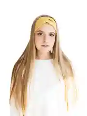 Желтый легкая повязка на голову из хлопка (ширина 7 см.)
