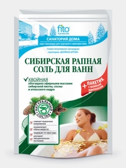 Соль для ванн Сибирская рапная "Хвойная" , Fito косметик, 500гр+30