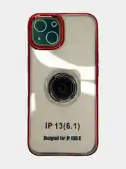 Бордовый чехол с кольцом Iphone 13, 13Pro, 13Pro Max