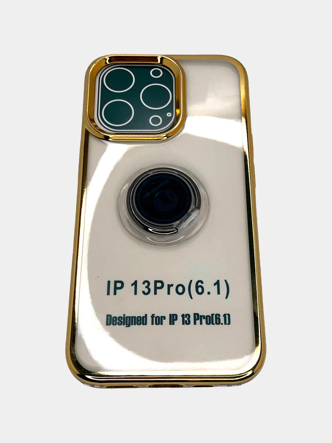 Золотой чехол с кольцом Iphone 13, 13Pro, 13Pro Max