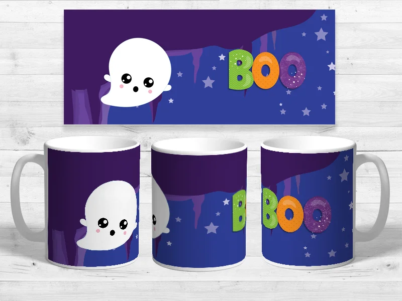Бежевый кружка "Haloween"