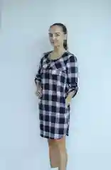 Лесной зеленый трикотажное женское платье-туника,  хлопок 100%,Onstyle