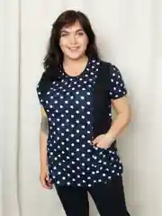 Темно-синий milena21 Туника женская "Кристина",футболка с карманами,большие размеры