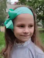 Бант-повязка на голову, детская, мятного цвета