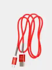 Красный кабель Lightning iPhone,Type-C и Micro-USB для быстрой зарядки и передачи данных 1 метр