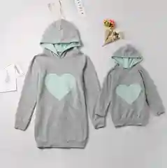 Бирюзовый комплект одежды Family Look (Фамели лук) толстовка, свитшот, худи для мамы и малыша