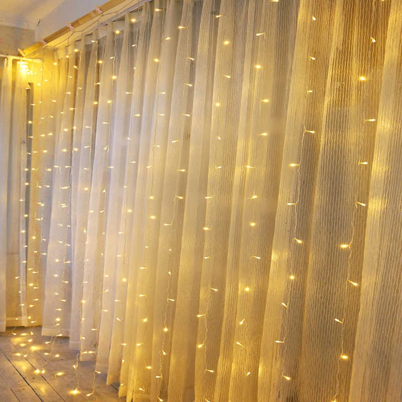 Белый гирлянда LED "Штора-Занавес"