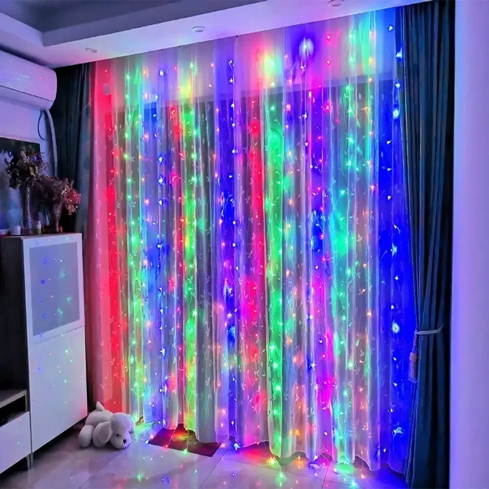 Белый гирлянда LED "Штора-Занавес"