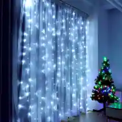 Белый гирлянда LED "Штора-Занавес"