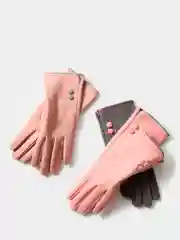 Перчатки женские бархатные / Для сенсорных экранов / Осенние и зимние