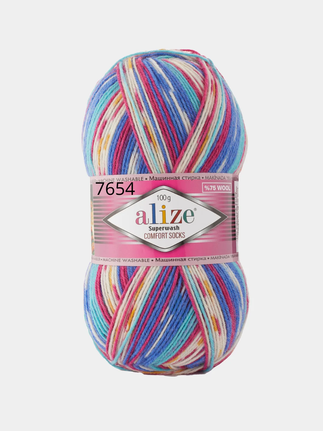 Носочная пряжа Alize Superwash, 100 г, 420 м