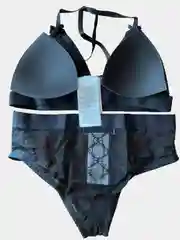 Черный комплект белья