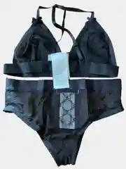 Черный комплект белья