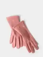 Розовый бархатные перчатки женские / Для сенсорных экранов / Осенние и зимние