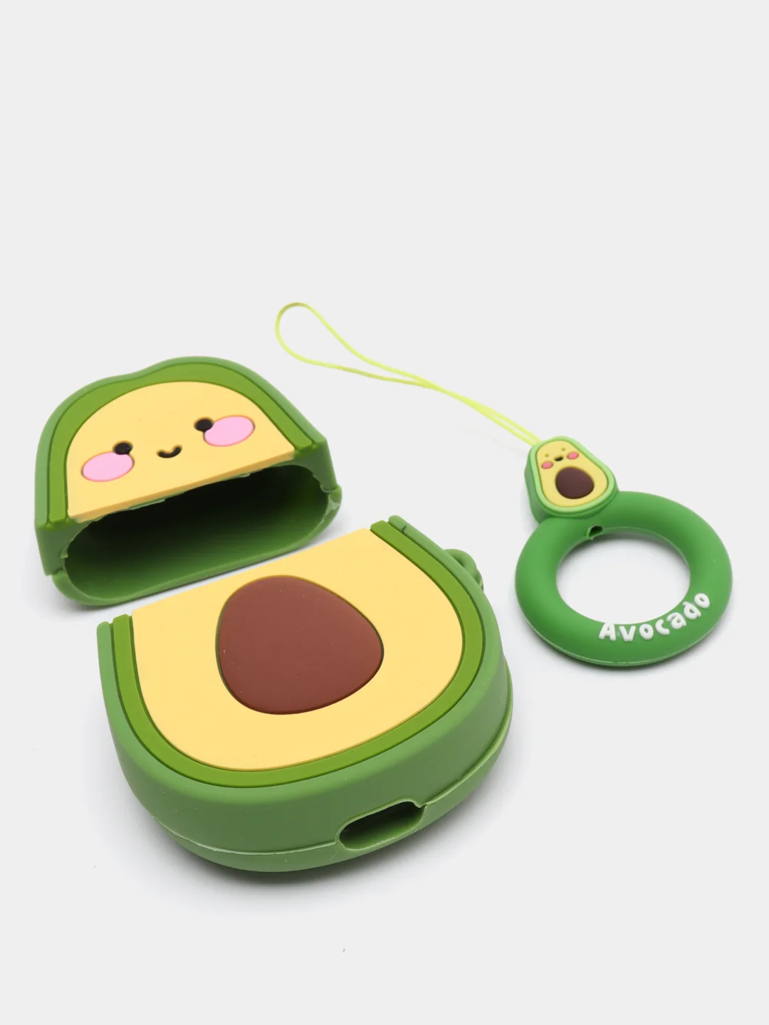 Зеленый силиконовый чехол для наушников Airpods 1, 2