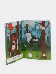 Детская книжка с весёлыми наклейками / Животные леса