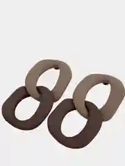Бежевый серьги женские