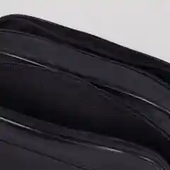 Сумка мужская, 2 отдела на молниях, наружный карман, цвет чёрный