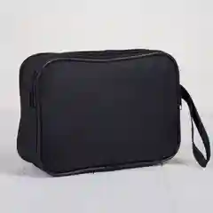 Сумка мужская, 2 отдела на молниях, наружный карман, цвет чёрный