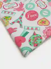 Ткань Футер с лайкрой "Франция с любовью"