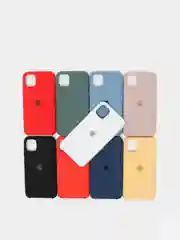 Аметистовый в индивидуальной упаковке  Silicone  X/Xs,11,12,13,Pro,Max, cеликоновый чехол цветной