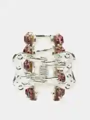 Серебряный крабик для волос металлический со стразами, 2 см