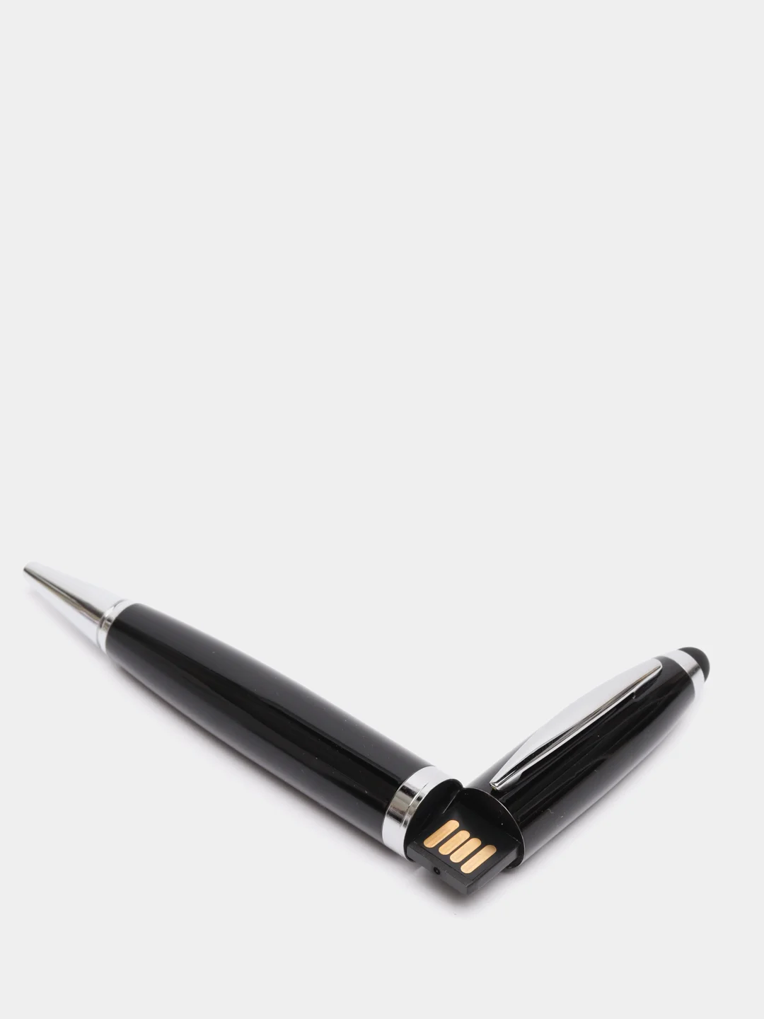 Черный флешка - Ручка шариковая USB 2.0 и Стилус для планшета и смартфона 32 GB
