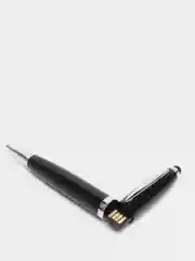 Черный флешка - Ручка шариковая USB 2.0 и Стилус для планшета и смартфона 32 GB