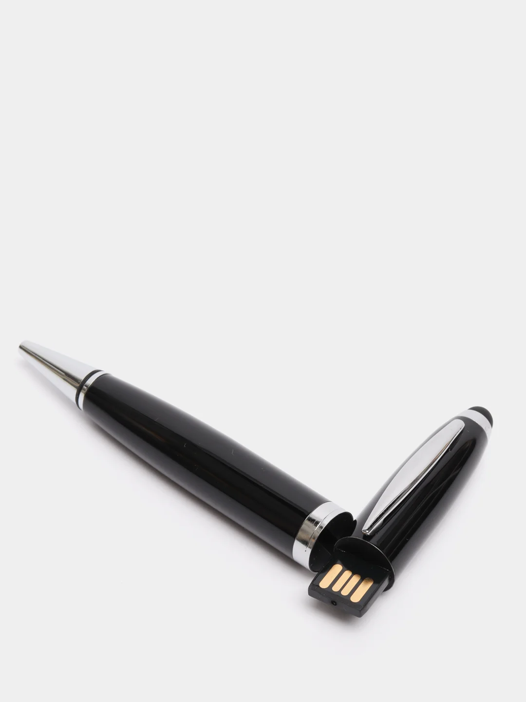 Черный флешка - Ручка шариковая USB 2.0 и Стилус для планшета и смартфона 32 GB